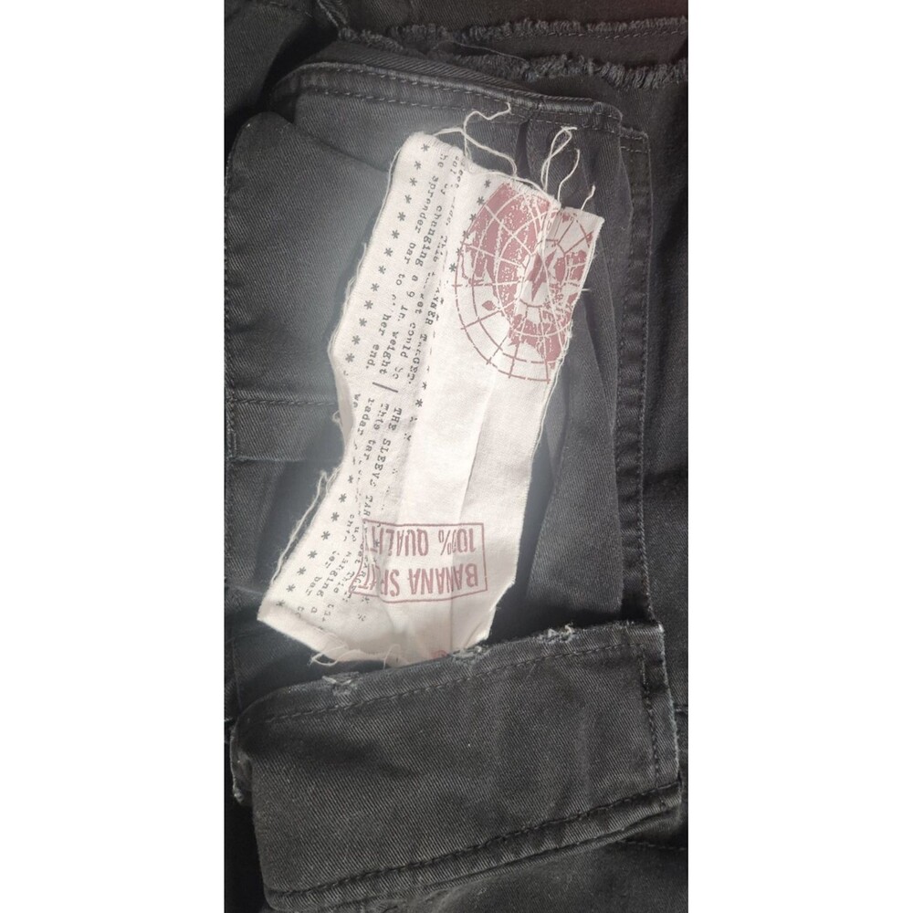 Banana Split Shorts Mens 36 Black Utility Cargo Belted Raw Hem Shorts - Picture 5 of 14